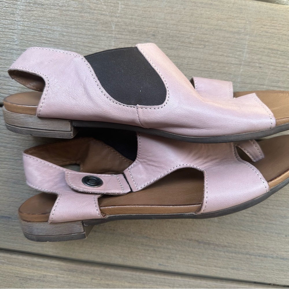 Pink Bueno Leather Sandals In Size 38. - Picture 3 of 6